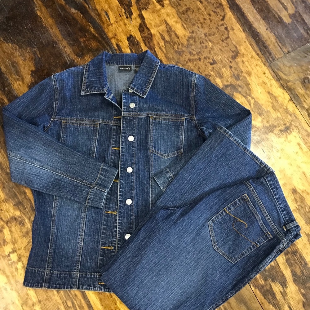 Chico blue jacket & jeans set